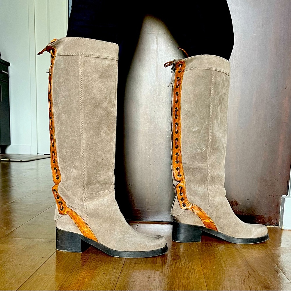 Nine West vintage leather suede boots size 5.5